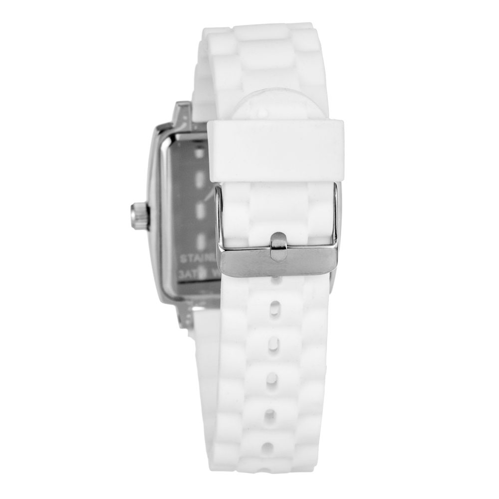 White Rubber Bracelet Watch - Image 2