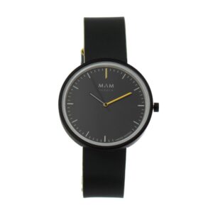 Gray Leather Dress Watch