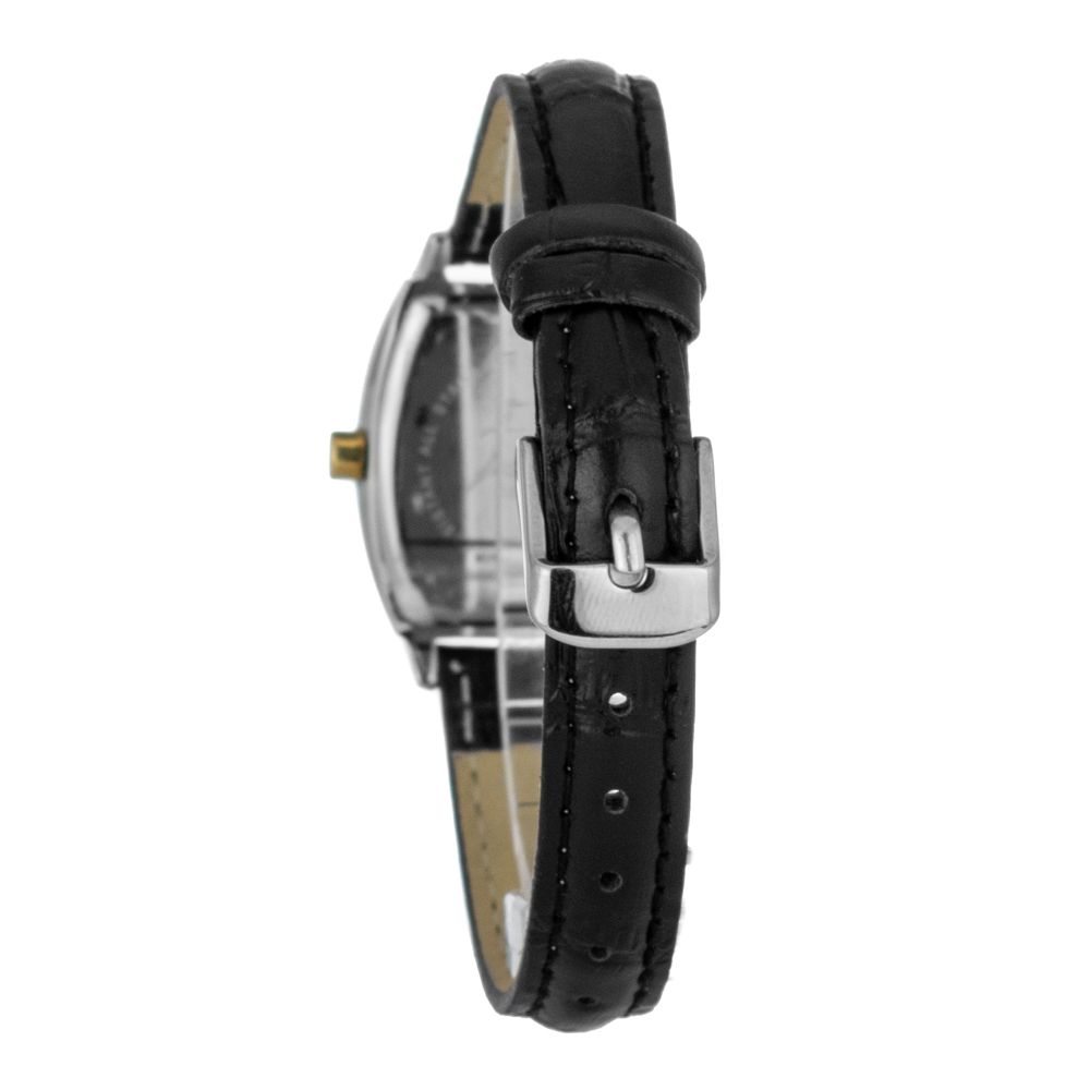 Black Leather Dress Watch - Image 2