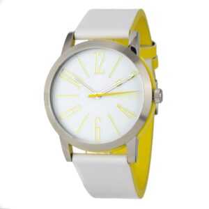 White Leather Dress Watch