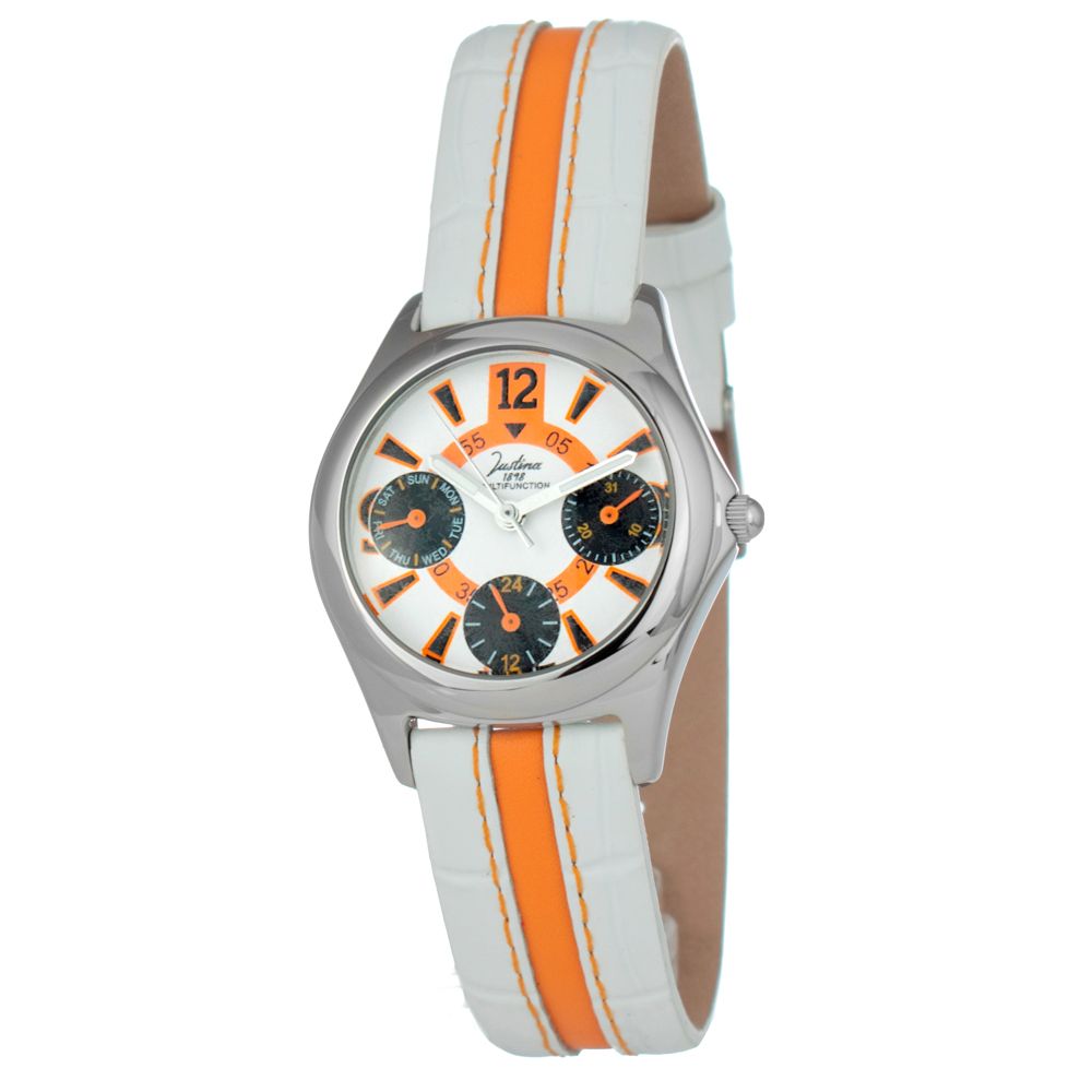 Bicolor Leather Dress Watch