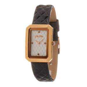 Black Leather Dress Watch