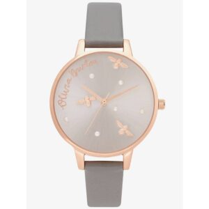 Gray Artificial Leather Dress Watch