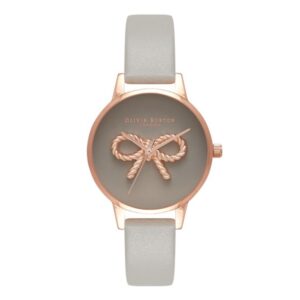 Gray Artificial Leather Dress Watch