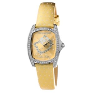 Gold Leather Dress Watch