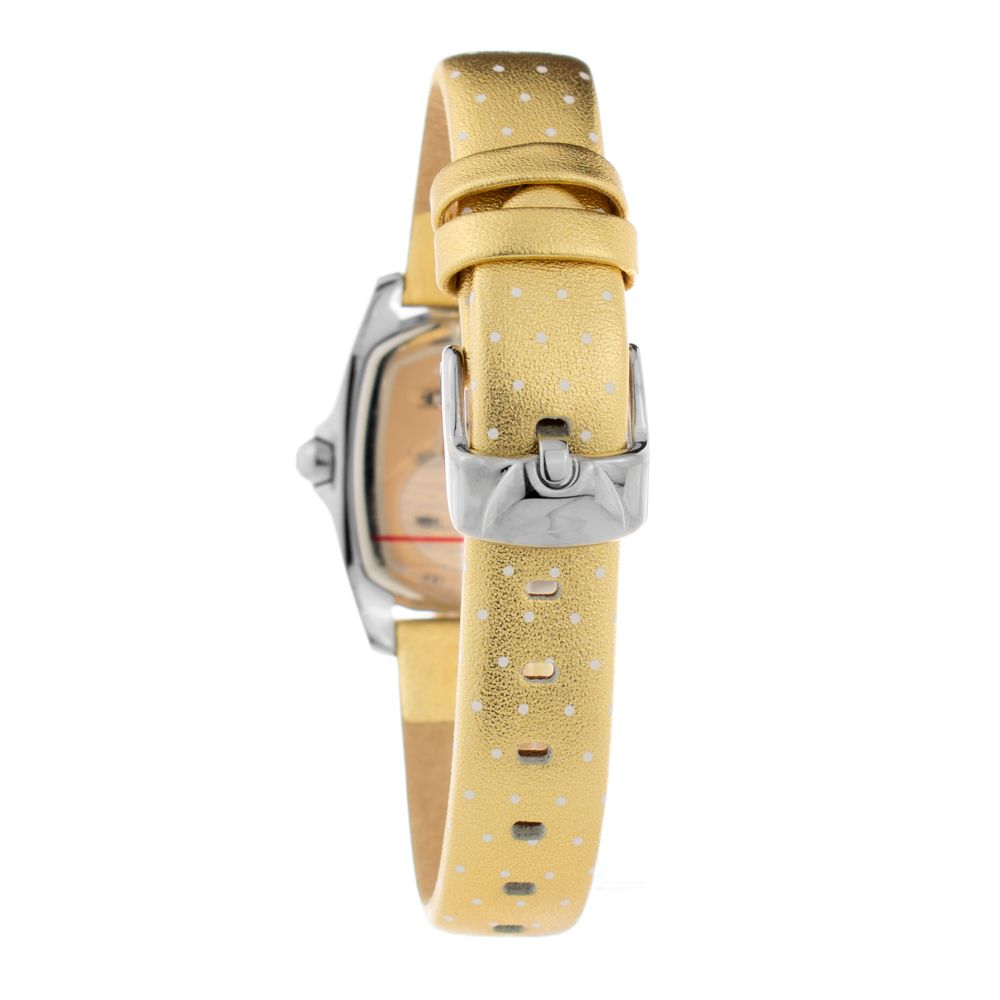 Gold Leather Dress Watch - Image 2