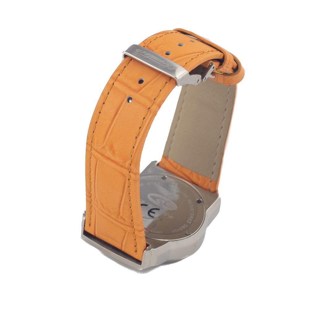 Orange Leather Dress Watch - Image 2