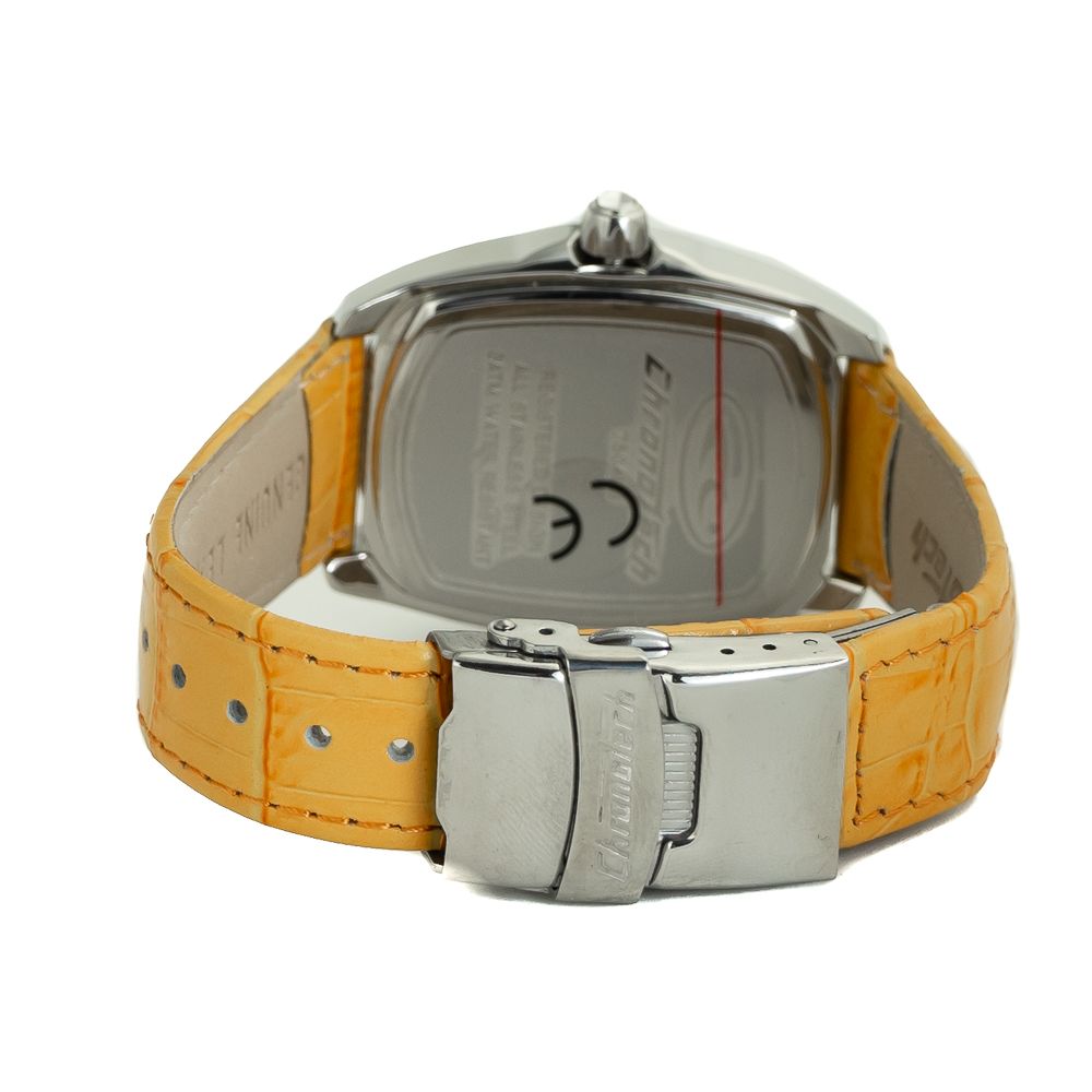 Orange Leather Dress Watch - Image 2