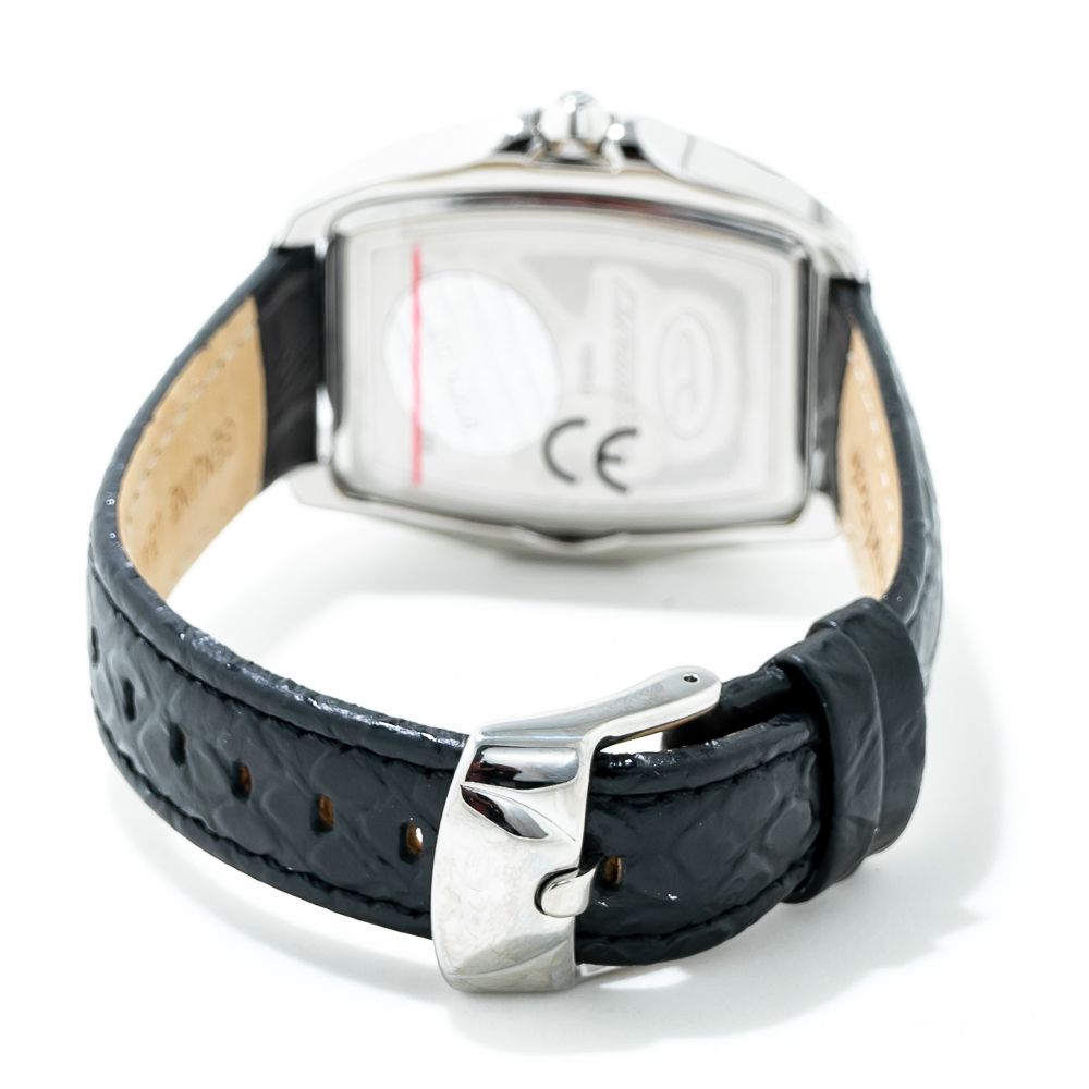 Black Leather Dress Watch - Image 2