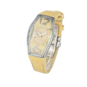 Bicolor Leather Dress Watch