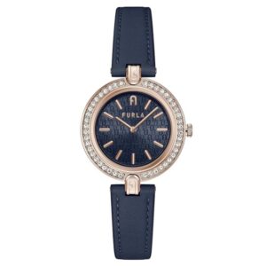 Blue Leather Dress Watch