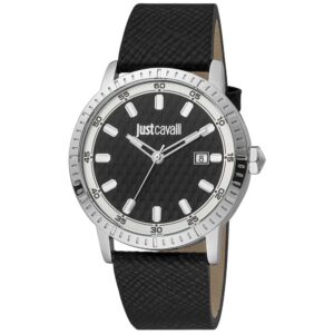 Black Leather Dress Watch