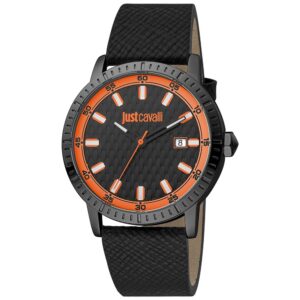 Black Leather Dress Watch