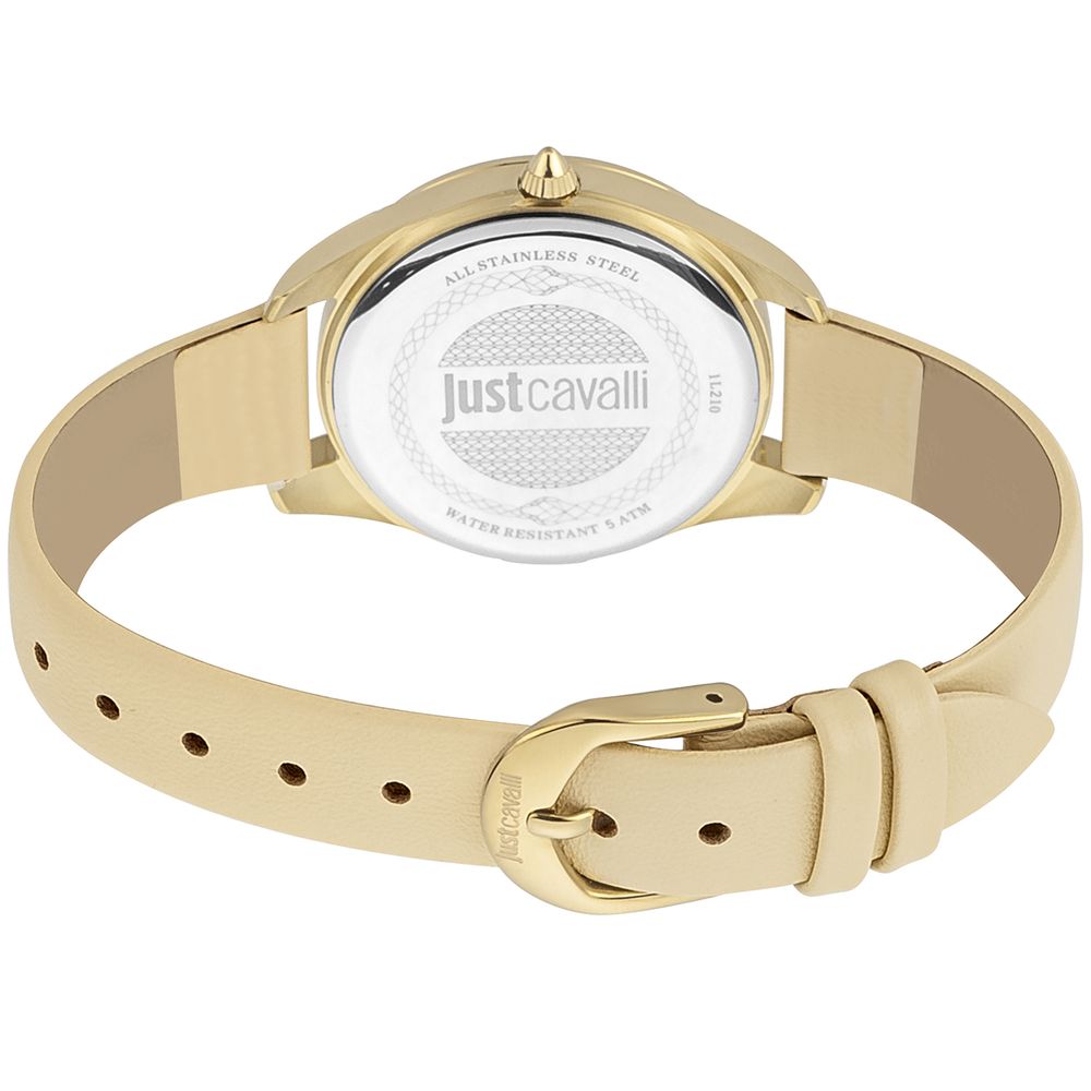Beige Leather Dress Watch - Image 2