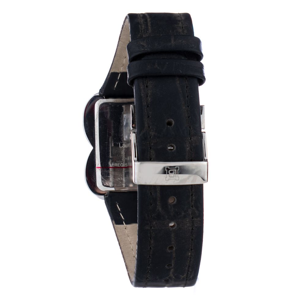 Black Leather Dress Watch - Image 2